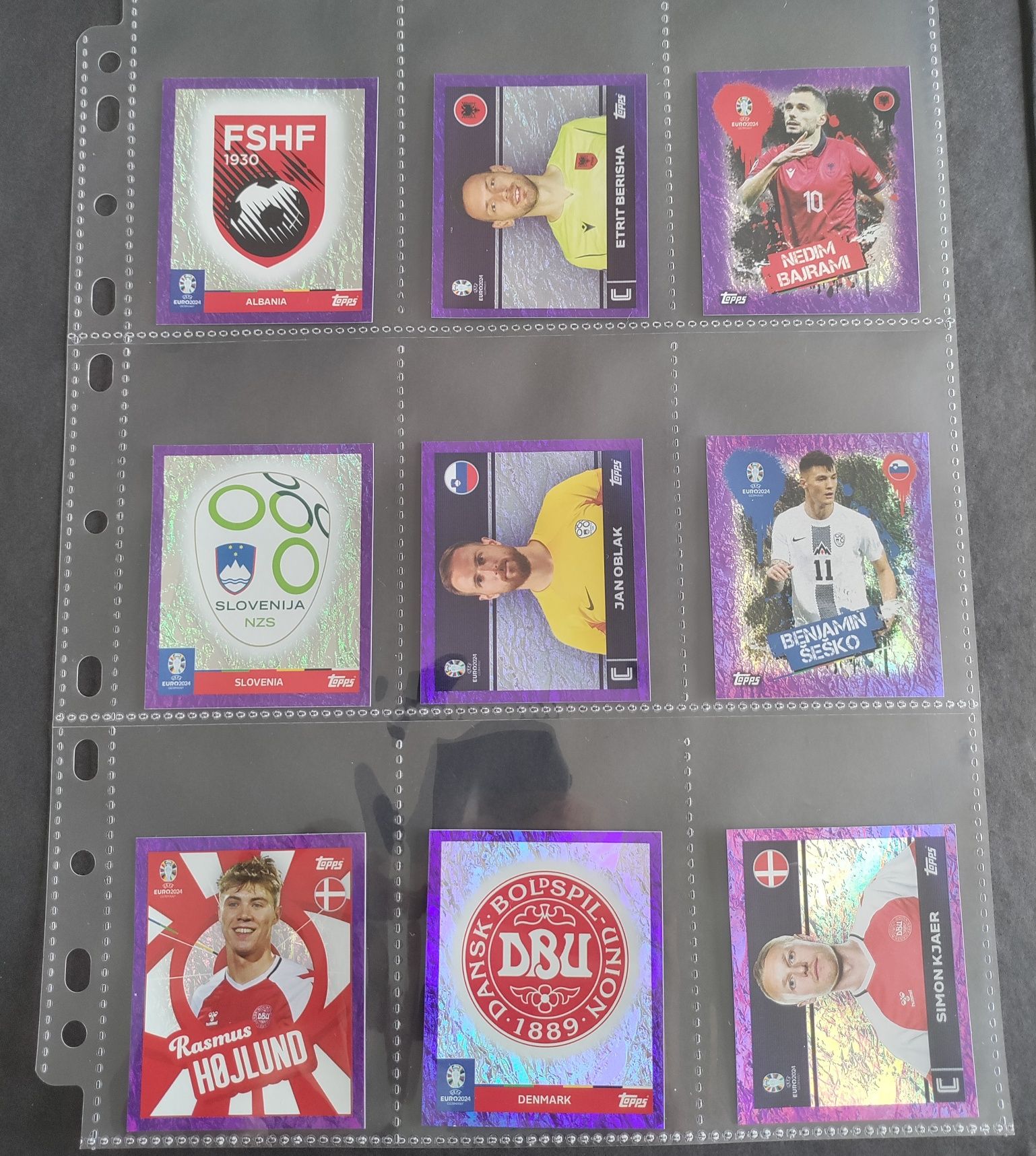 Topps Euro 2024 - Paralelos Roxos