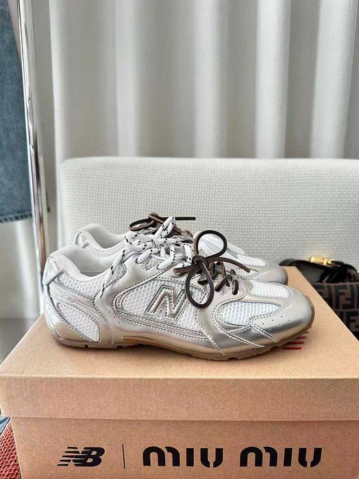"Buty Trampki" NewBalance_x_MiuMiu_530_Metallic Silver R.38