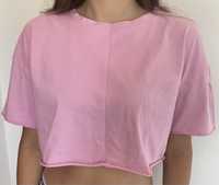 Różowy crop top na krótki rękaw Reserved XS 34