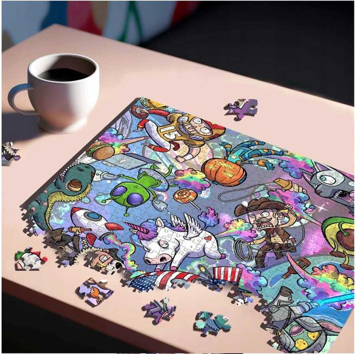Puzzle 1000 elementów układanka 50x60cm Tęczowy wszechświat