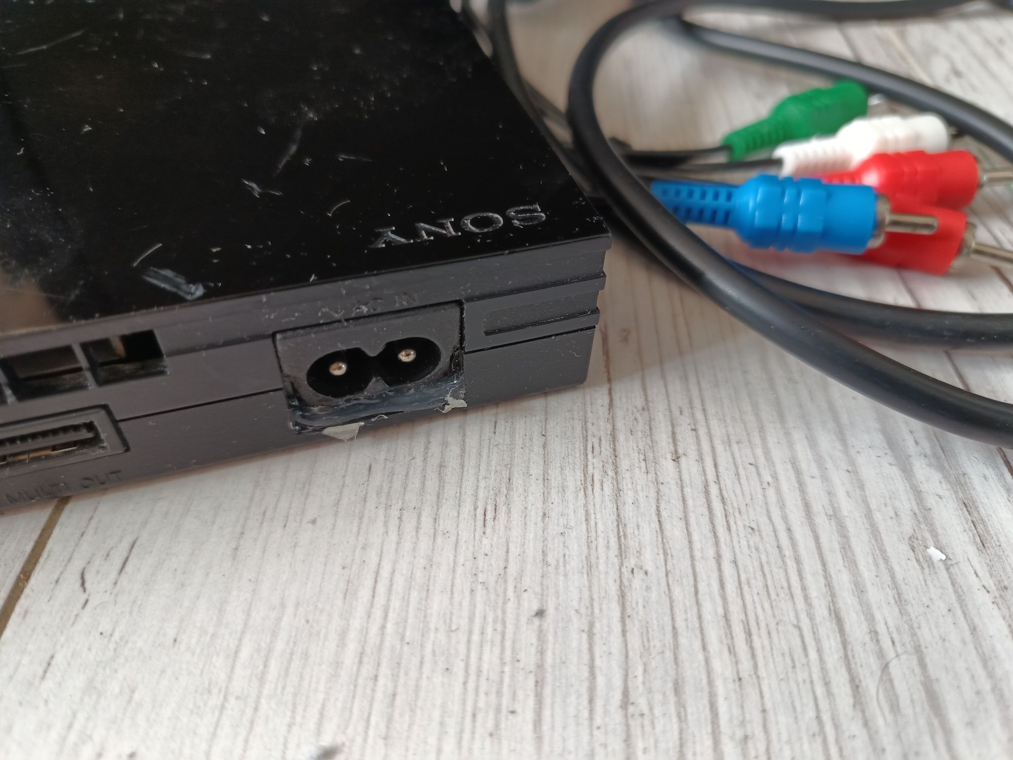 PlayStation 2 slim chip modbo ps2 + pad + kabel tv compone