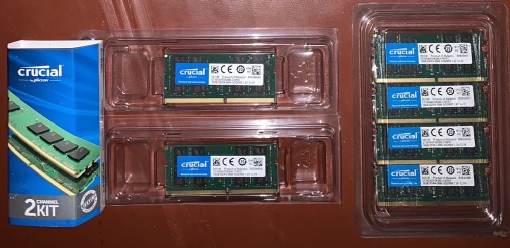 32GB 2x16GB 17000 19200 21300 25600 DDR4 2133 2400 2666 3200 sodimm