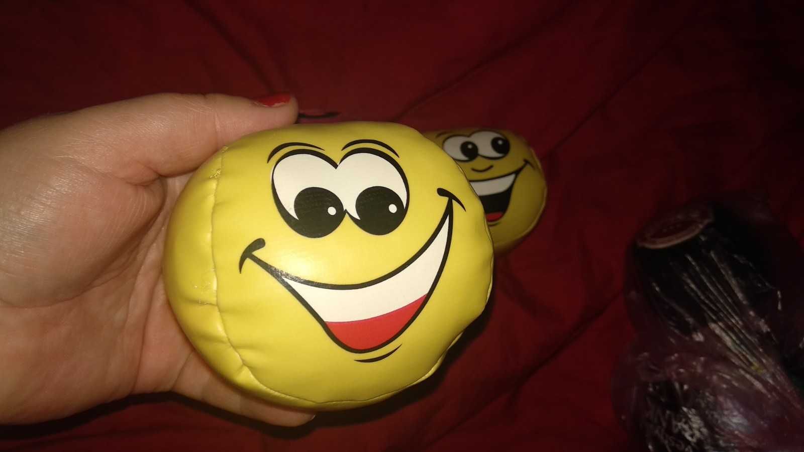 игрушка мячик мяч розовый антистресс смайл смайлик кожзам