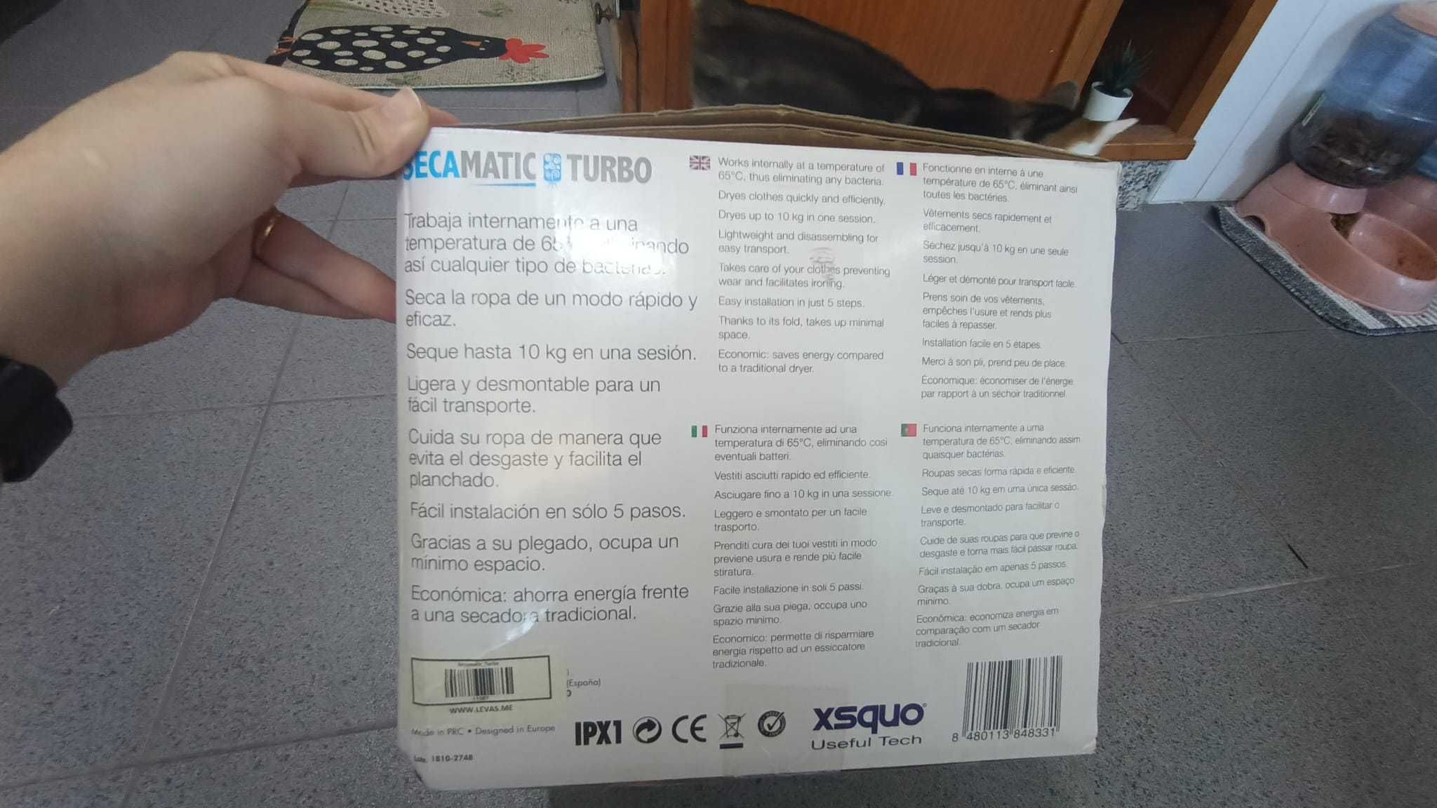 Secadora de roupas portátil Secamatic Turbo