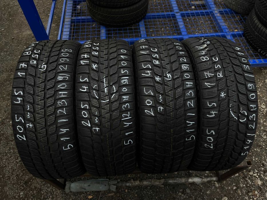 4 szt. opony używane zimowe 205/45r17 84V * Bridgestone Blizzak LM-25