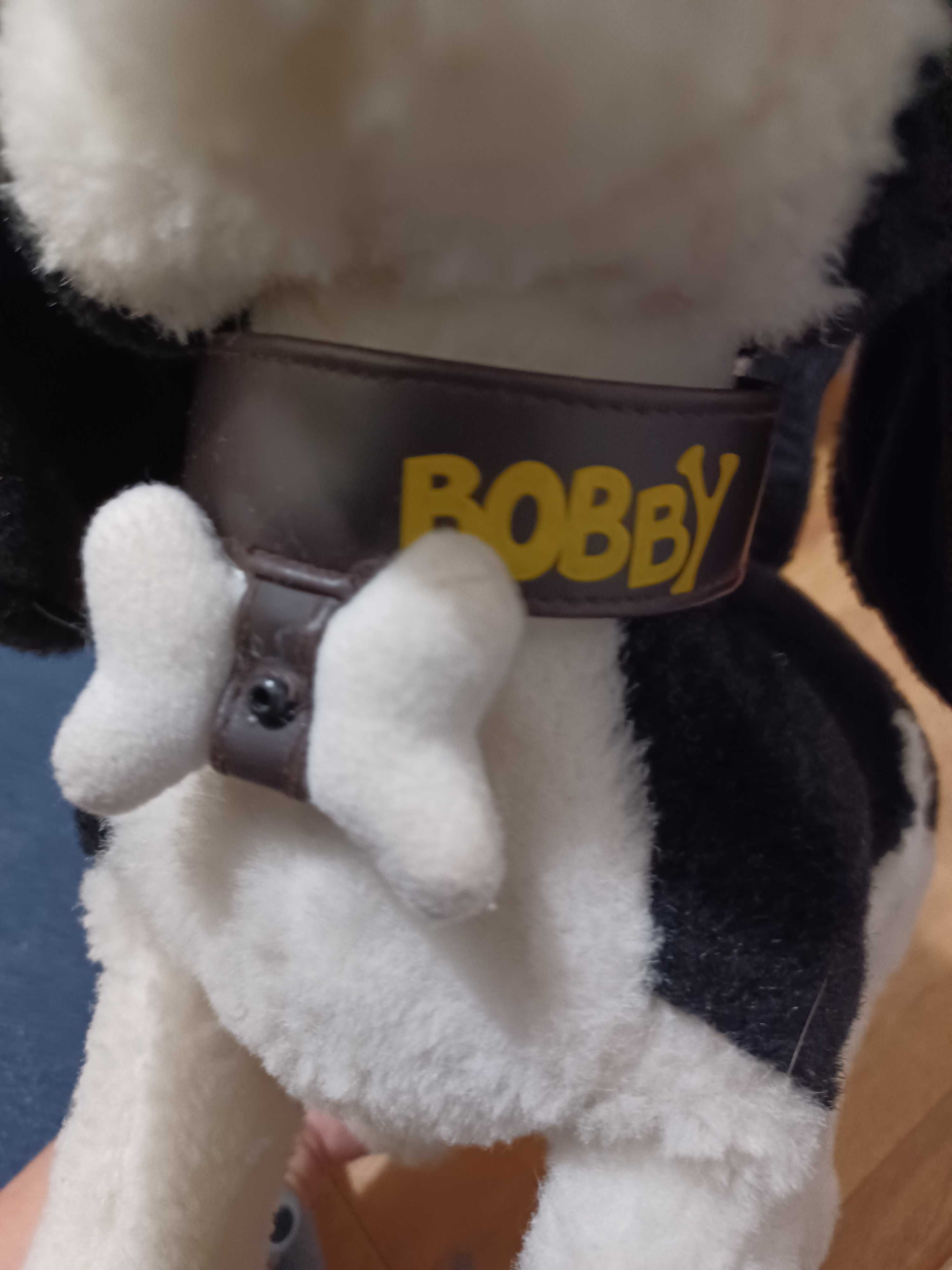 Interaktywny pies Bobby biało- czarny