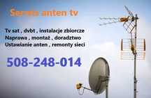 Ustawianie anten tv , montaż telewizji sat /dvbt