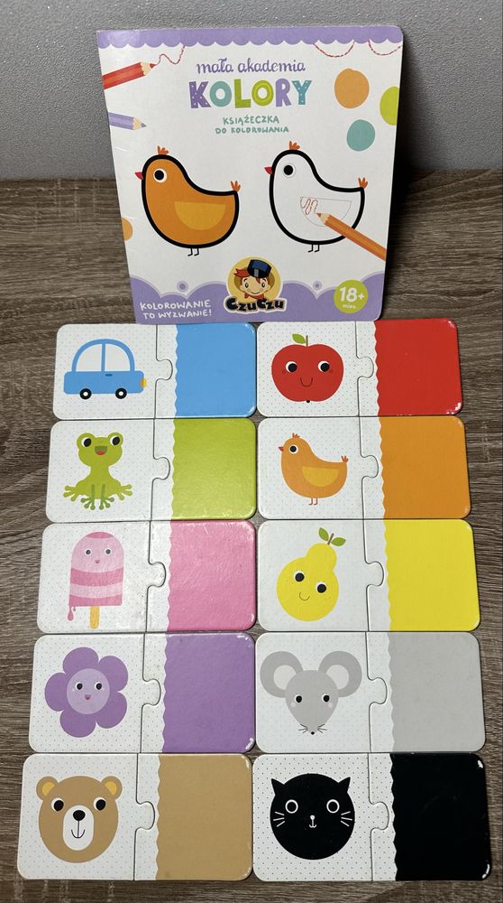 Puzzle kolory + kolorowanki