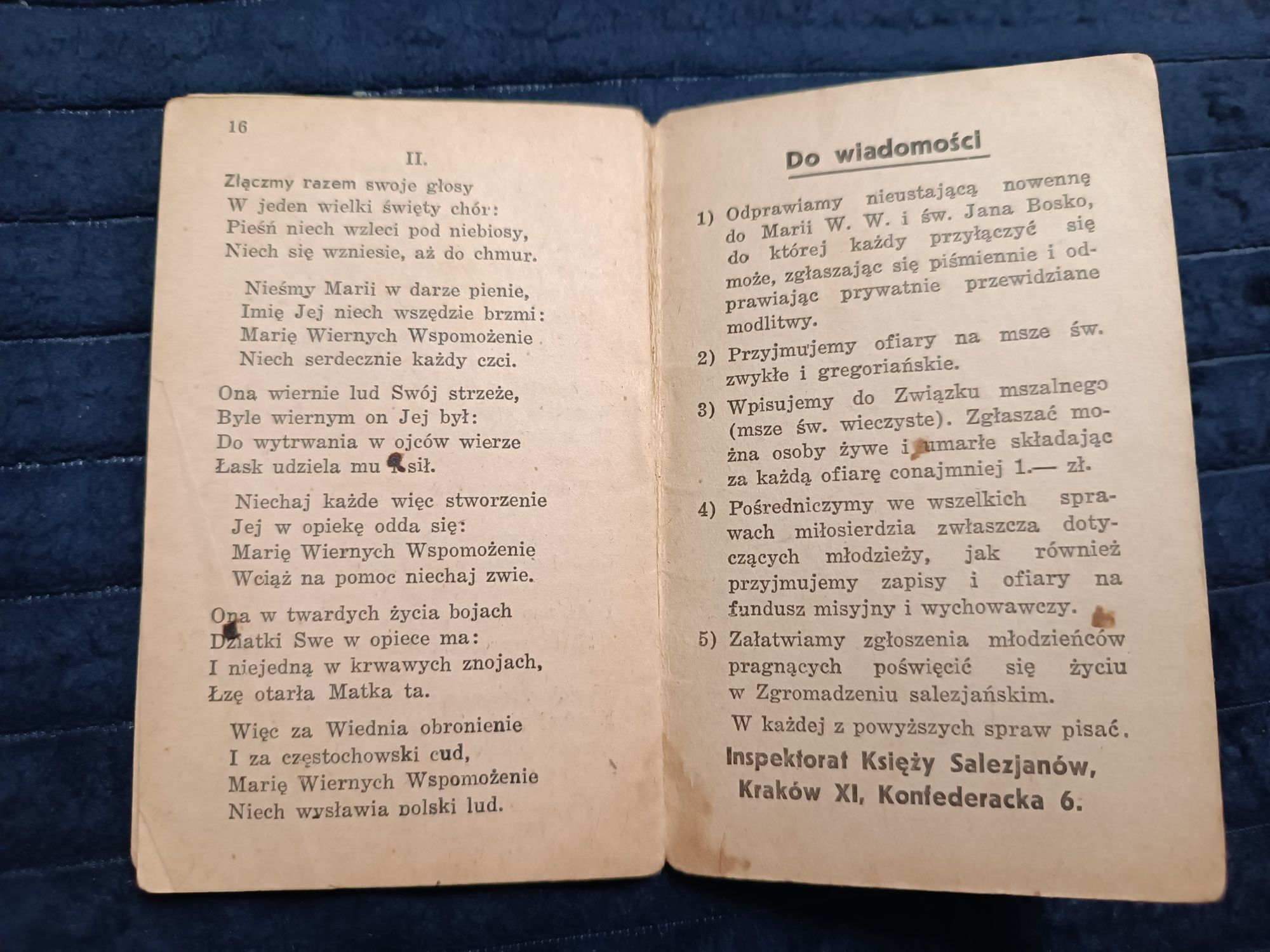 Książeczka Nowenna do NMP Wspomożenia Wiernych  1938 rok