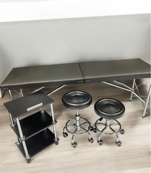 Комплект ВИГІДНО‼️Кушетка косметологічна №54еко-шкіра+етажерка+стілець