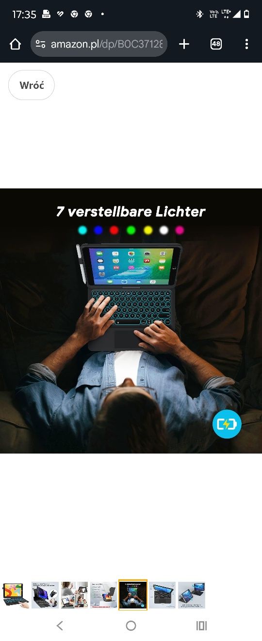 Etui z klawiaturą do IPADA 9