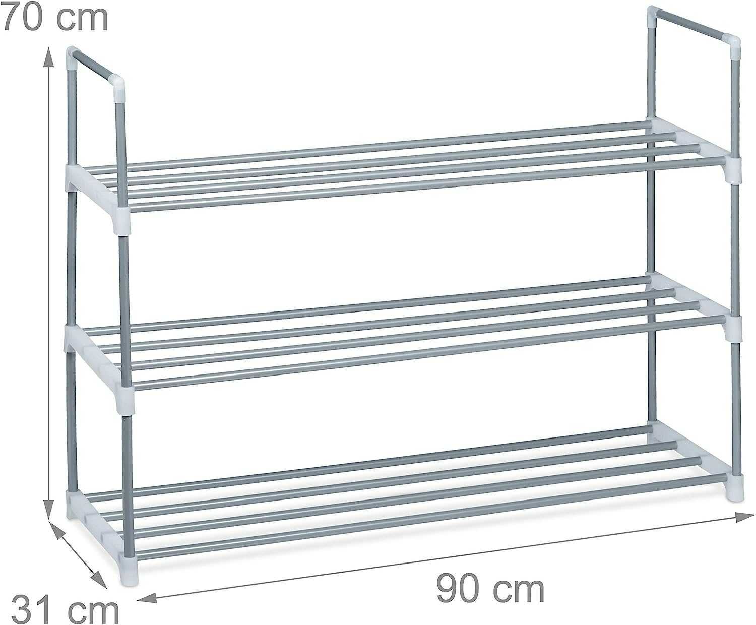 R26 modułowy regał stojak na buty 3 poziomy szafka 70x90x30 cm loft