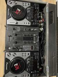 Konsola Pioneer - 2x CDJ 400 + DJM 400 + Case