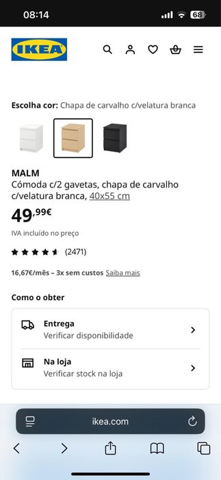 Mesa de Cabeceira IKEA