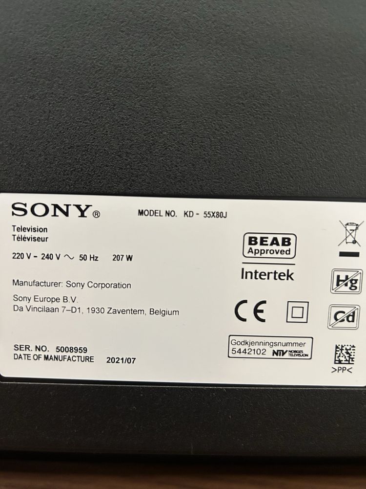 TV Sony Bravia Led 55”