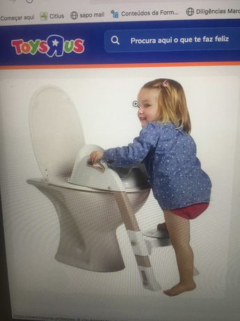 Adaptador de WC + Escada Bege _  crianças 1 - 4 anos