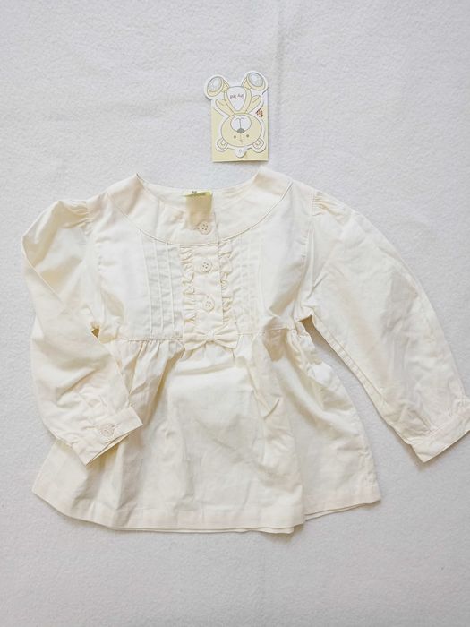 Bluzka koszula kremowa elegancka 9-12 msc Nowa z metką