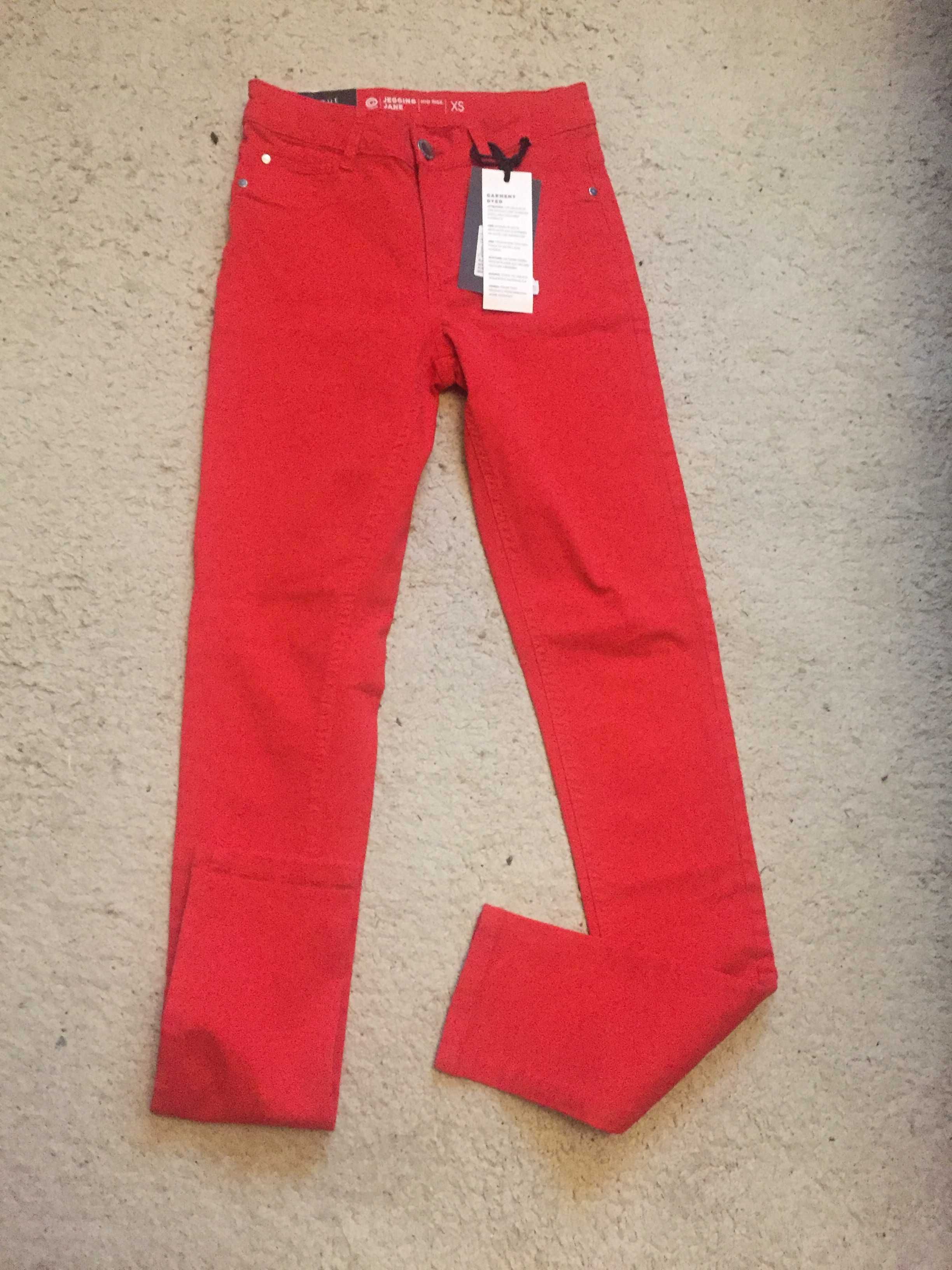 czerwone jeansy spodnie CUBUS rozmiar xs nowe