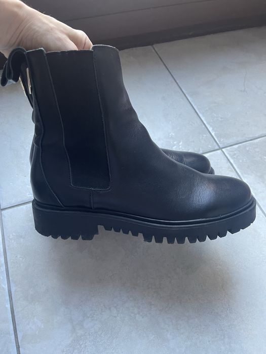 Guess botki skórzane trapery 39