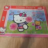 Puzzle Hello Kitty gliter brokatowe 104 elementy