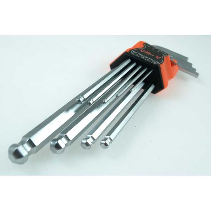 Klucze imbusowe z kulistymi końcówkami Chrome-Vanadium 9szt. 1,5-10MM