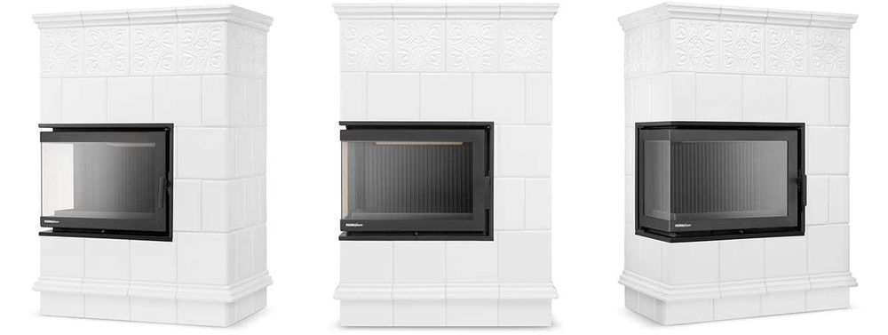 Piec kominek kaflowy narożny koza PORTO biały 13 kW EkoProjekt 2022