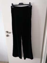 Szerokie spodnie z aksamitu Zara r. S