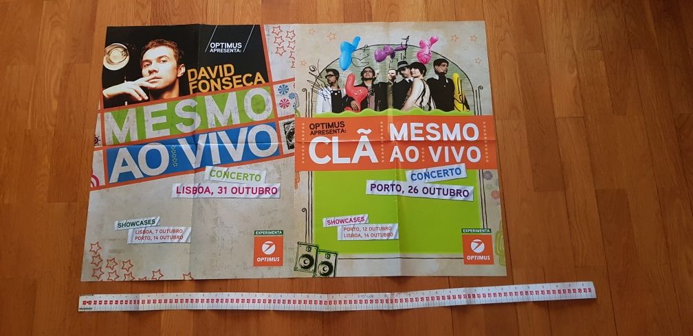 Poster grande David Fonseca e  Clã autografado