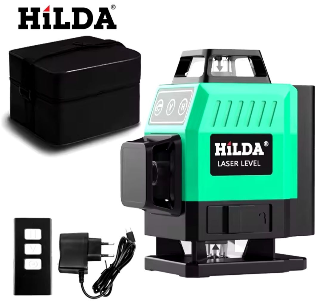 Лазерний рівень HILDA 4D 1380 грн. 16 ліній. Новий. В сумці-упаковці