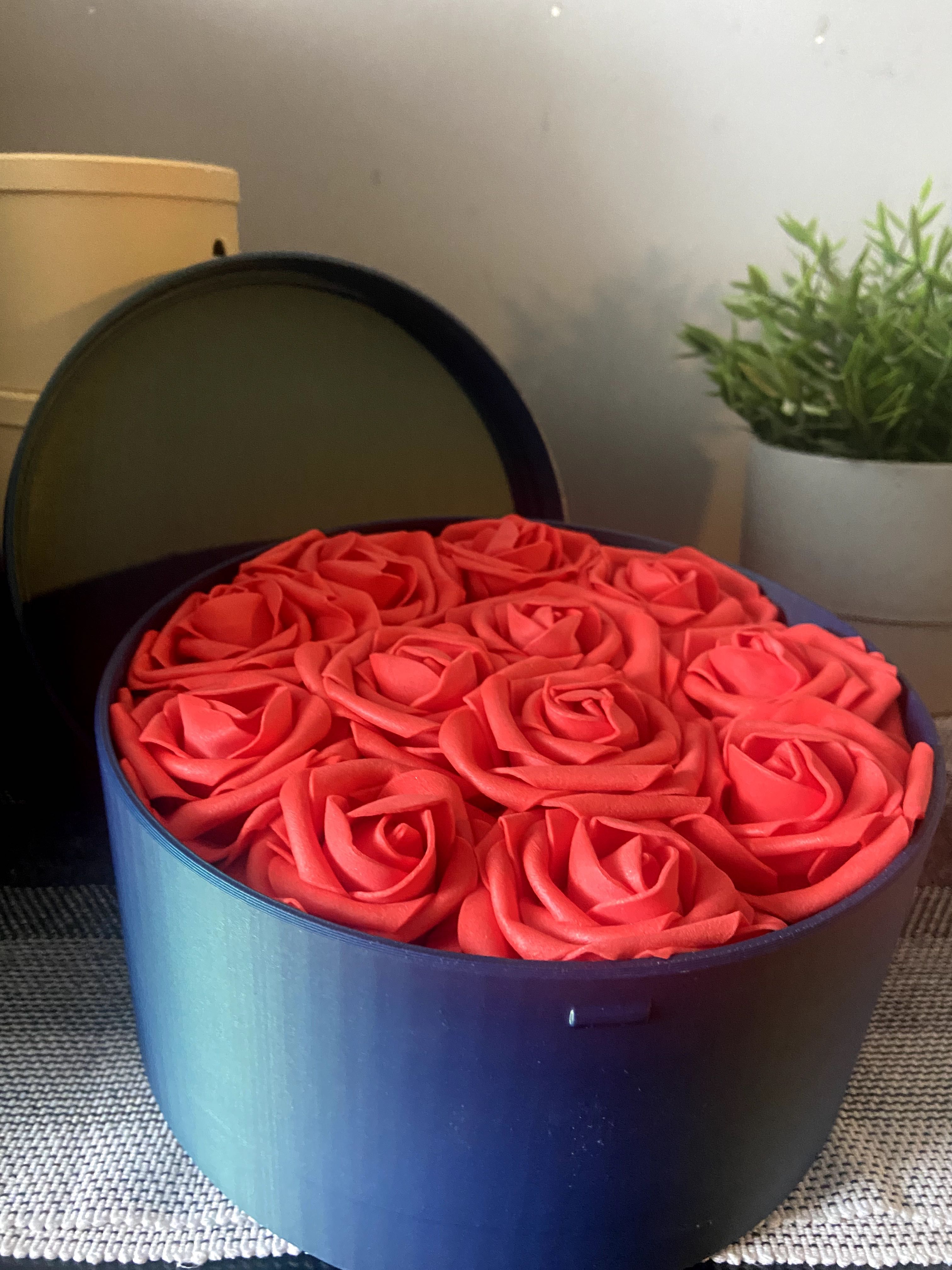 Pudełko z kwiatami - Czerwone Róże
