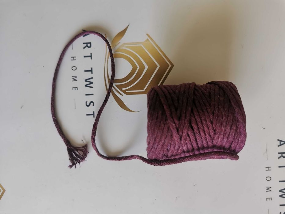 Sznurek bawełniany do makramy 100% bawełna 3MM 20M PROWANSJA