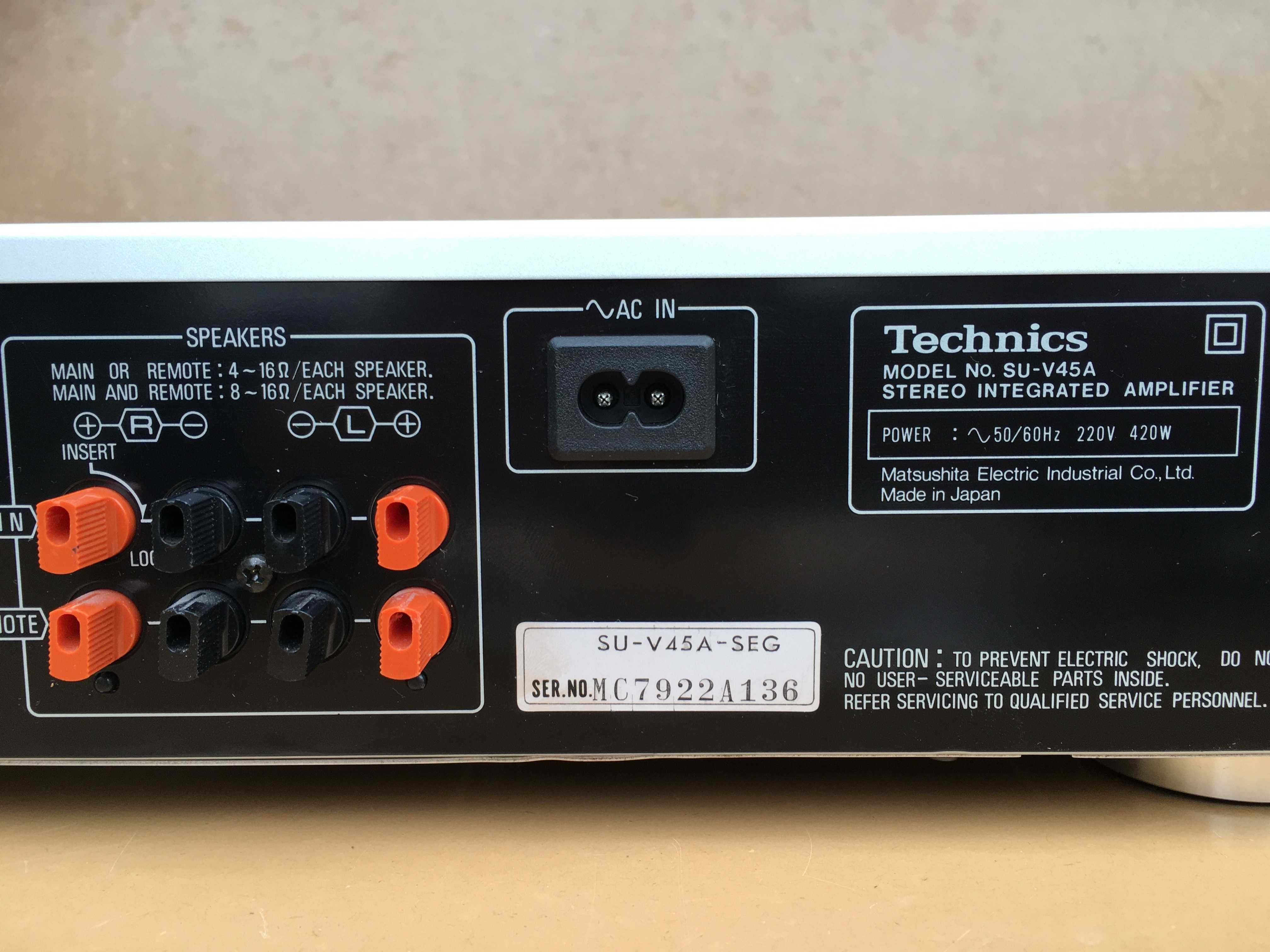 Wzmacniacz TECHNICS SU-V450 VC4 Amplifier System / CLass AA / b.ładny