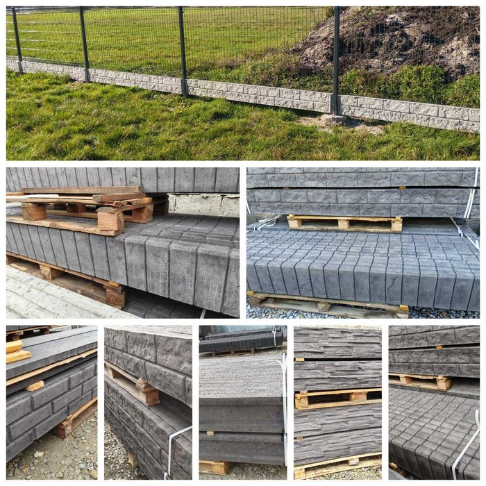 Panele ogrodzeniowe, podmurówka betonowa , słupki ogrodzeniowe