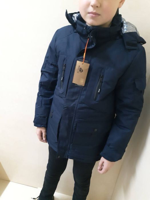 Пуховик Зимова термо куртка парка подовжена для хлопчика підлітка