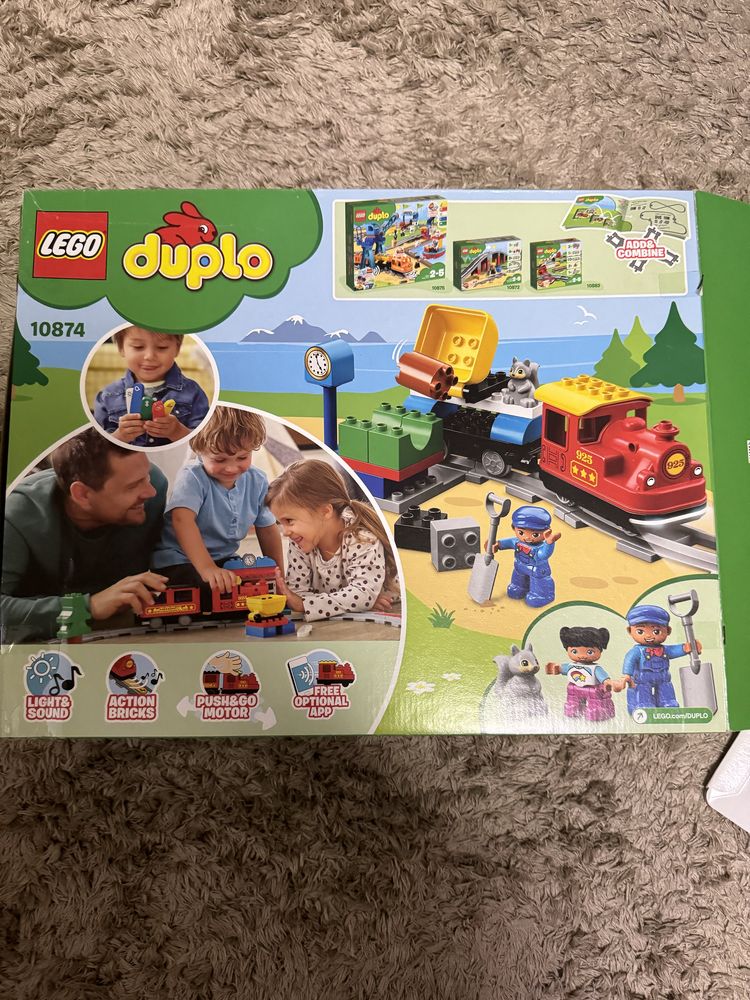 Lego duplo поезд на паровой тяге 10874