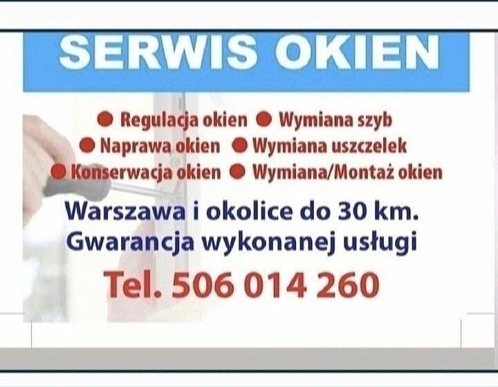 Szklarz/Wymiana Uszczelek/Serwis Okien/Regulacja Okna/Wymiana Okna
