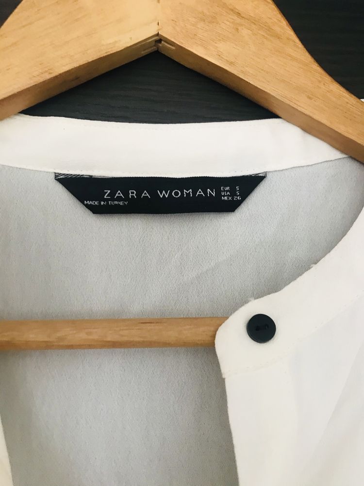 Koszula Zara ecru czarna XS/S