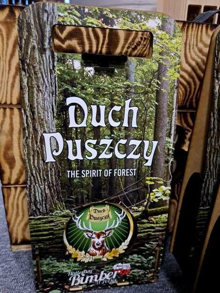 Nosidełko Butelka 500ml na Alkohol Duch Puszczy skrzyneczka na prezent