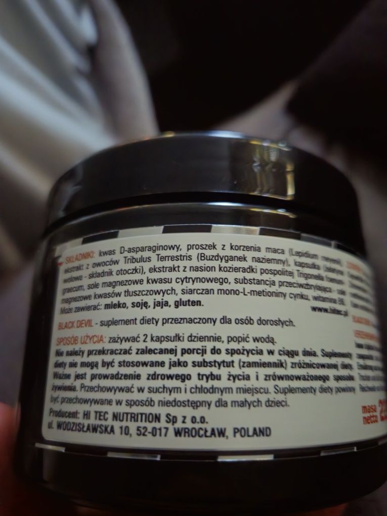 Booster testosteronu black devil 240caps Nowe