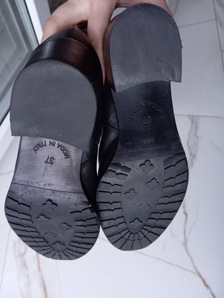 Buty kozaki skórzane r 37 za kolano