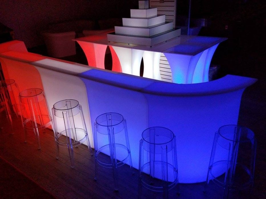 Balcão com iluminação