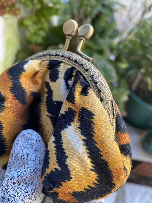 Porta niquel moedas onça bolsa mão