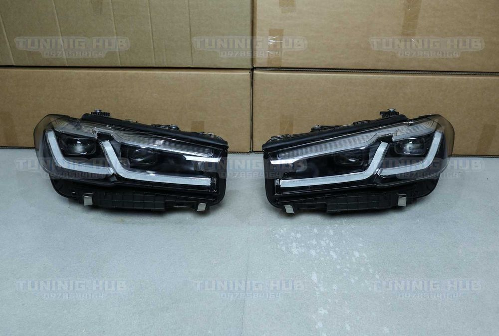 Фары g30 LCI Shadow Line LED рест фари бмв г30 лед m5 f90 фара фул лед