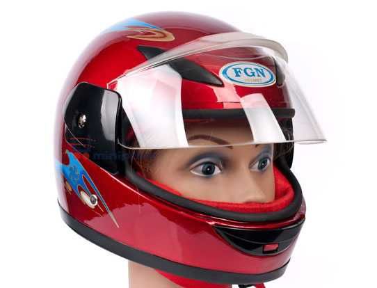 Kask dziecięcy na rower skuter motor rower czerwony czarny lub niebies