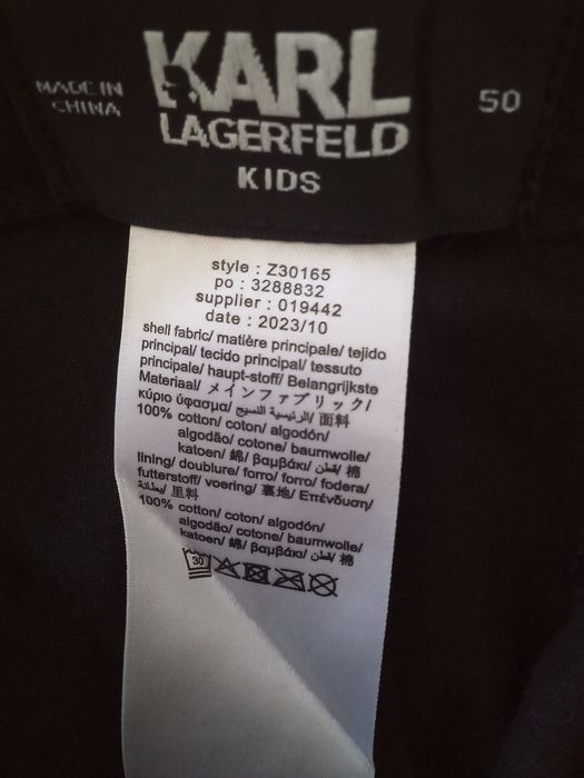 Czapka z daszkiem  dziewczęca Karol Lagerfeld