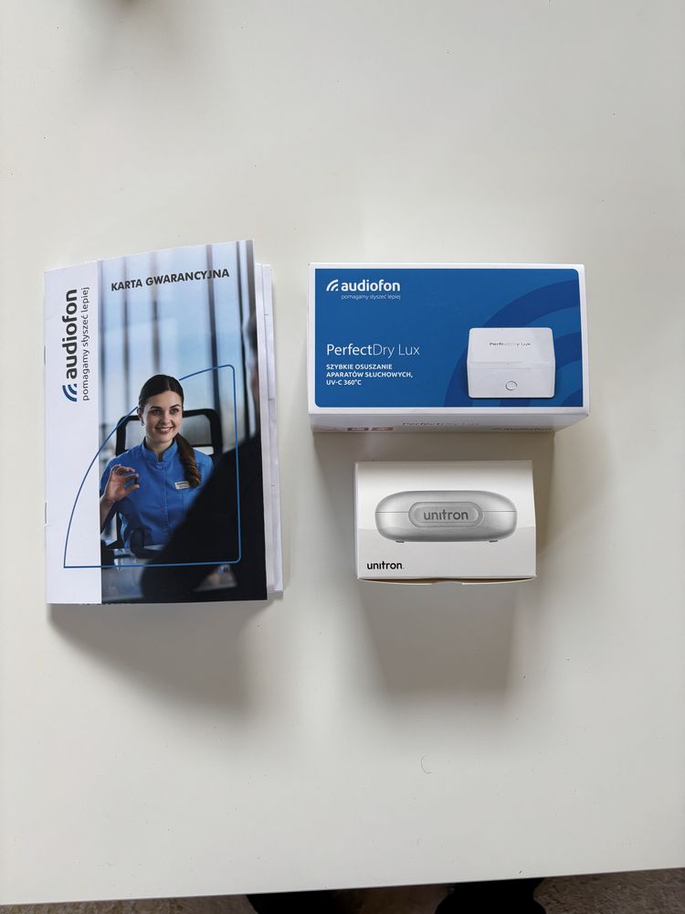 Aparat słuchowy Unitron + osuszacz PerfectDry Lux