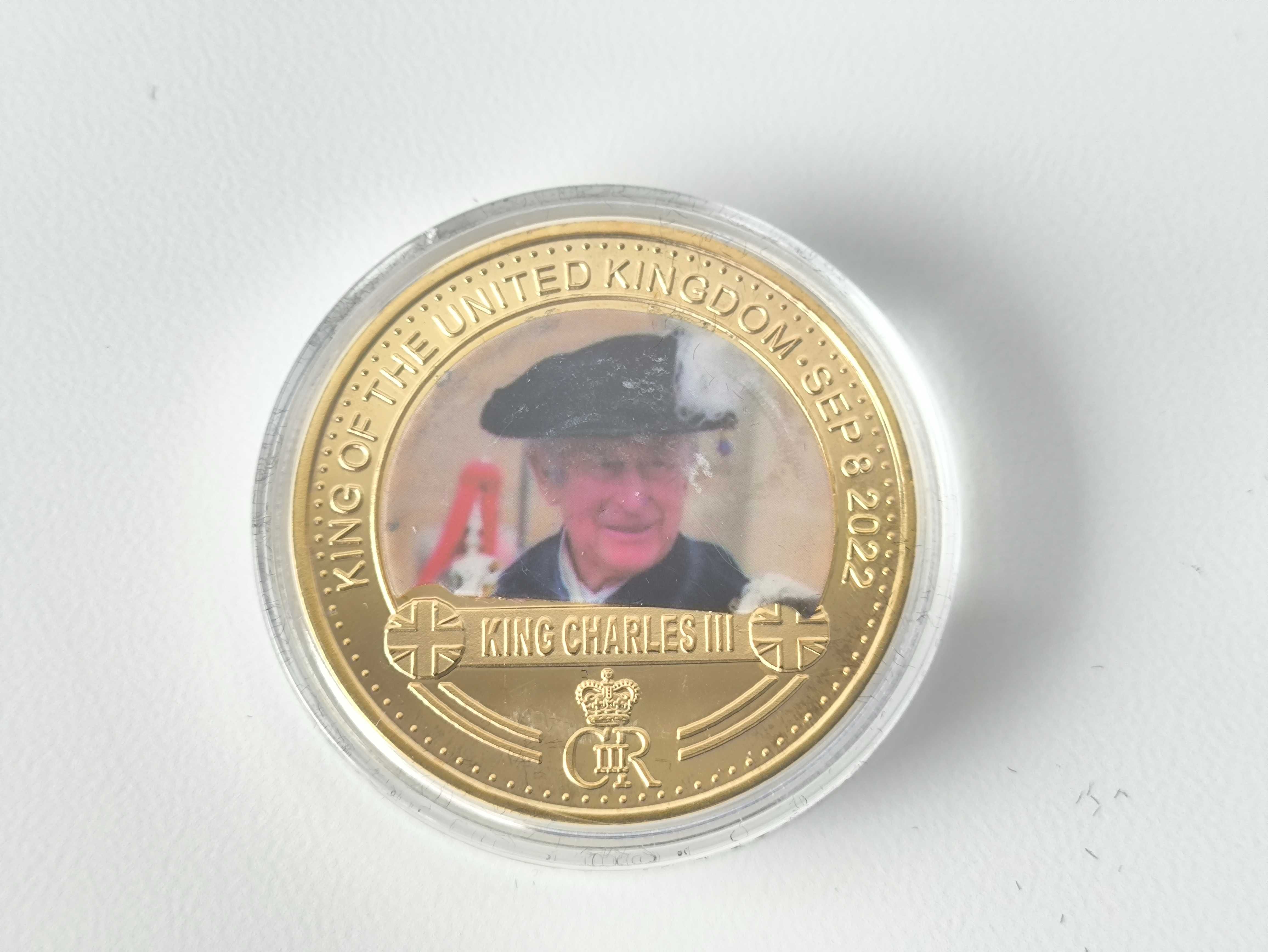 Conjunto de moedas comemorativas do Rei Reino Unido