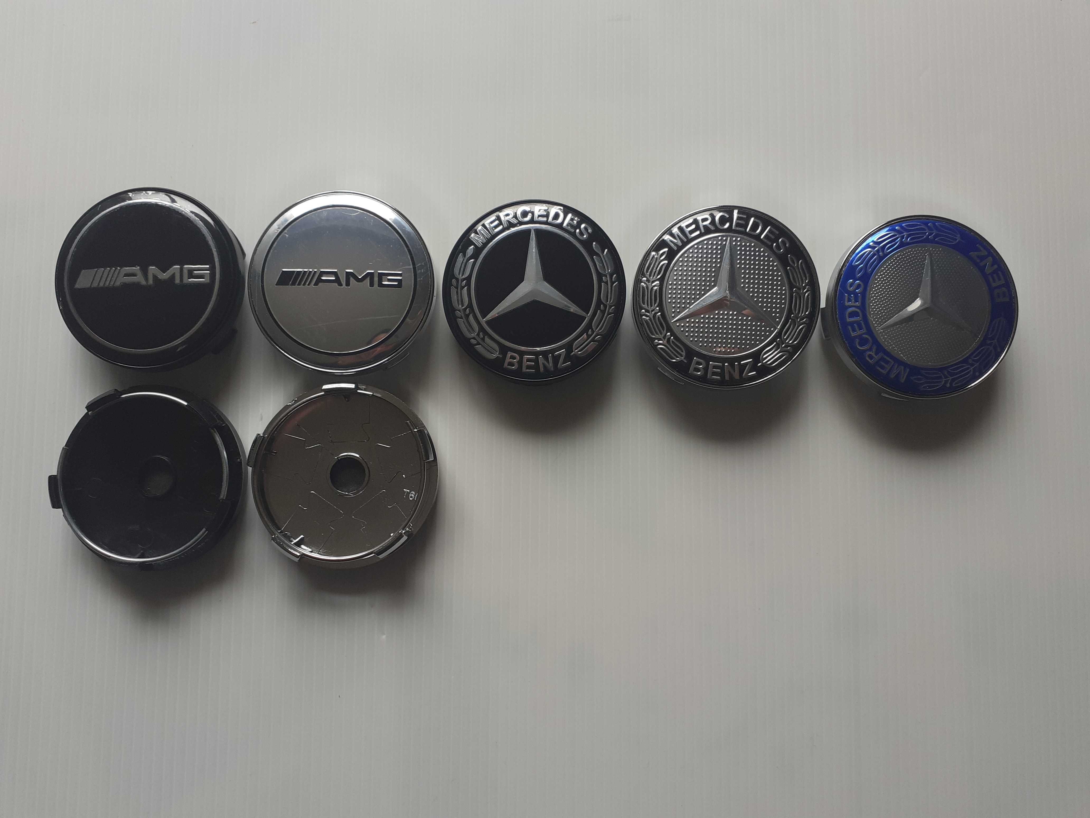 Centros/tampas de jante completos e emblemas Mercedes AMG