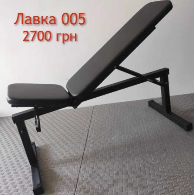 Лавка для жима штанги гантель DM003 + Стойки + Парта Скамья жиму Лава