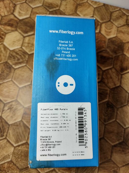 Filament elastyczny- FiberFlex - guma 40D purple 1,75 mm 0,85kg